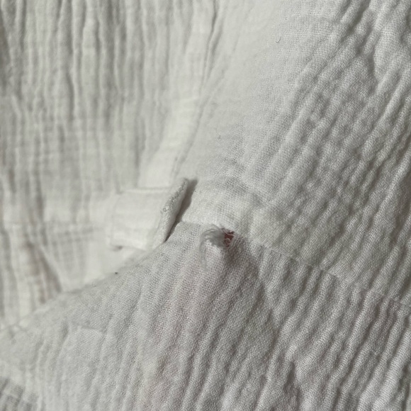 L*Space White Short-Sleeve Swim Cover-Up Mika Large - Picture 5 of 12